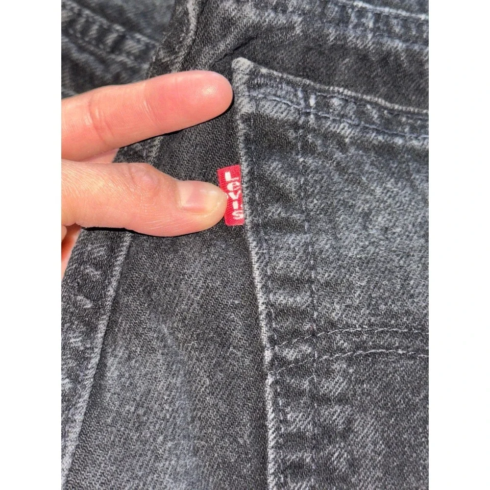 VTG Levis 550 Jeans Mens Black Relaxed Fit Tapered‎ Leg Denim Pants Sz 38